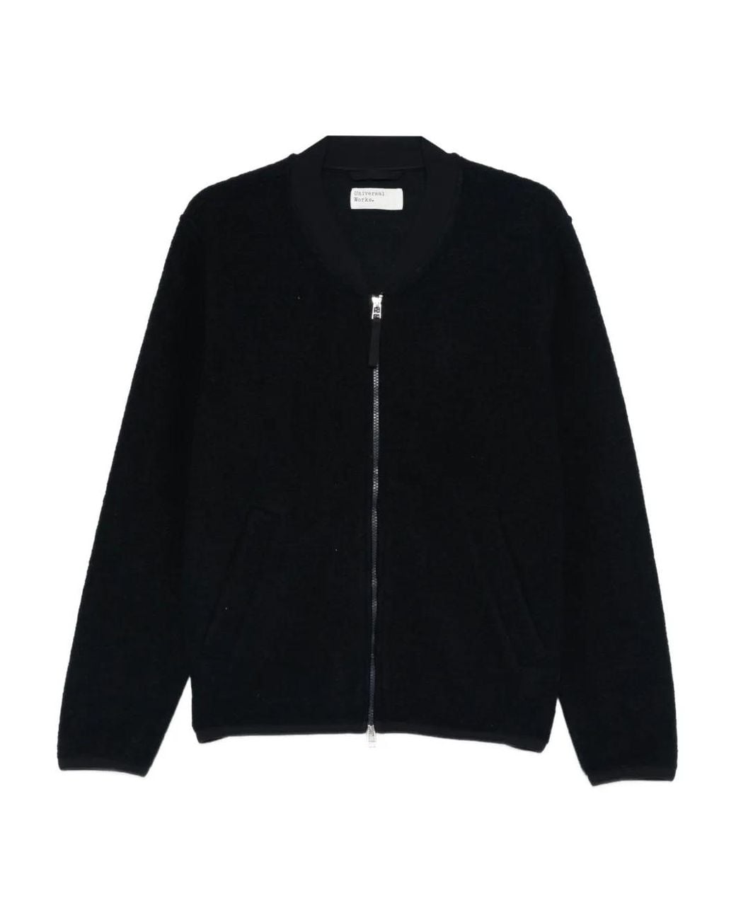 Universal Works Black Baseball-Collar Jacket for men