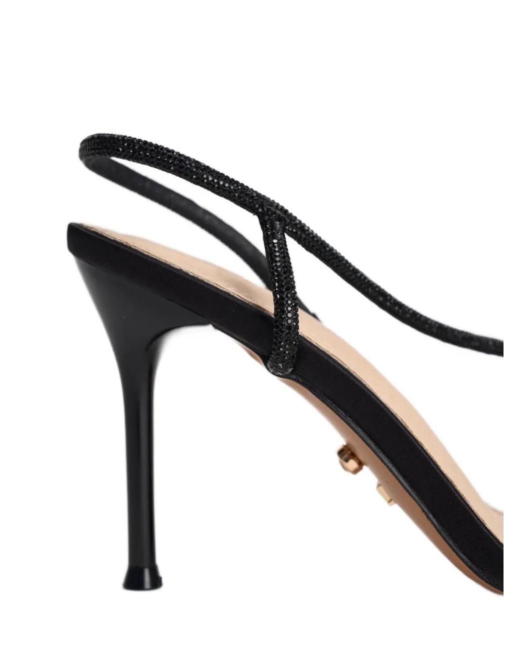Twentyfourhaitch White Embellished Strap Sandals