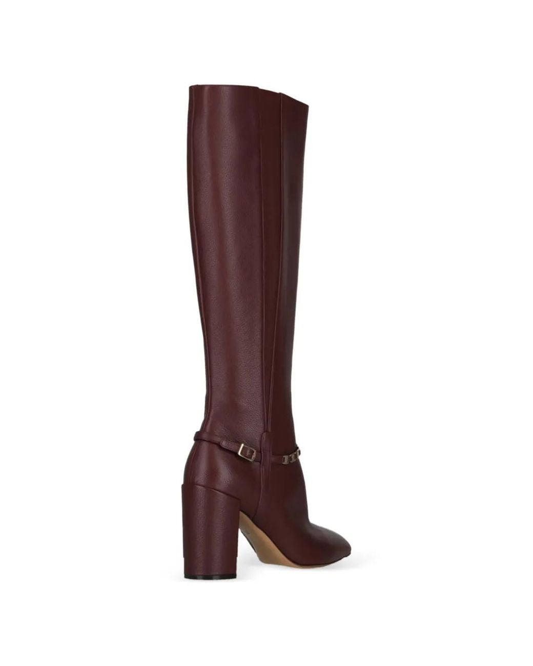 Ferragamo Brown Gancini Chain-Link Knee-High Boots