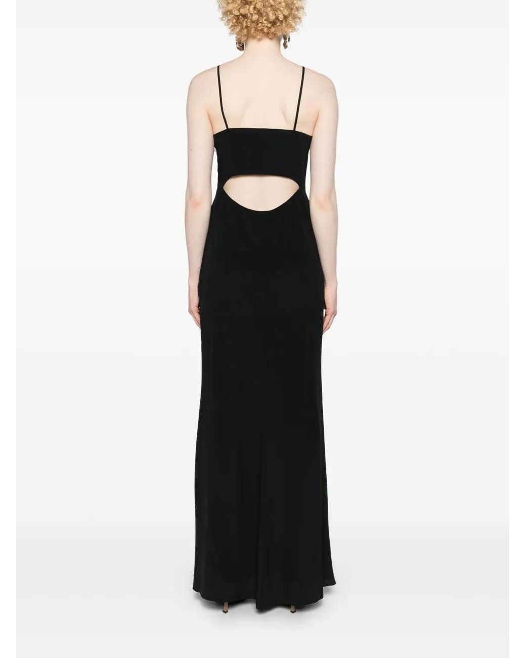 Isabel Marant Black Kapri Cowl-Neck Crepe Maxi Dress