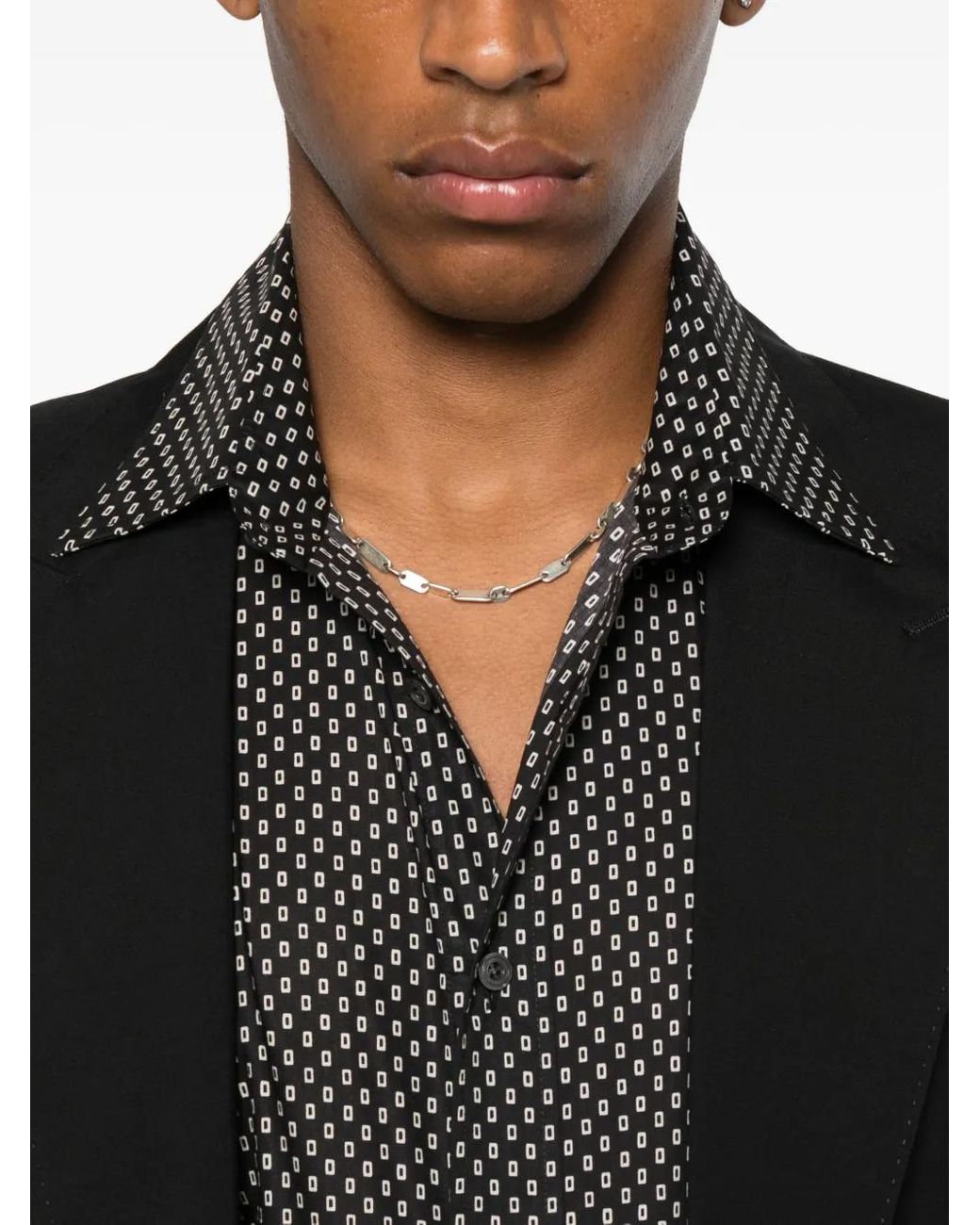 Tom Ford Gray Geometric-Print Shirt for men