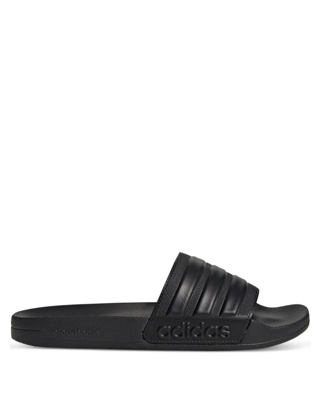 Adidas Black Adilette Striped Slides