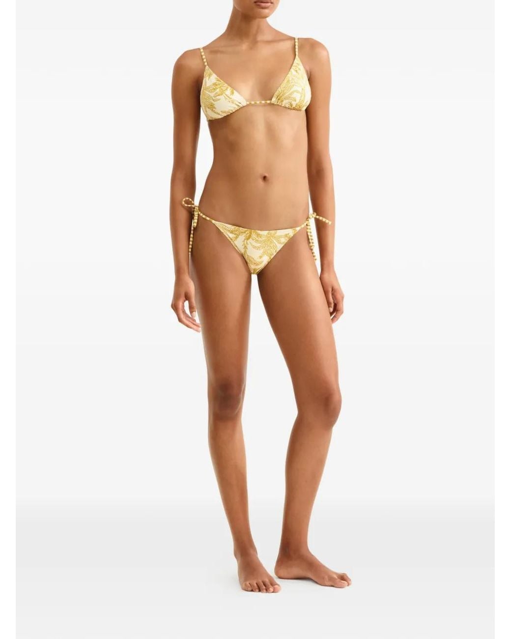 Eres Natural Hamac Palm-Print Triangle Bikini Top