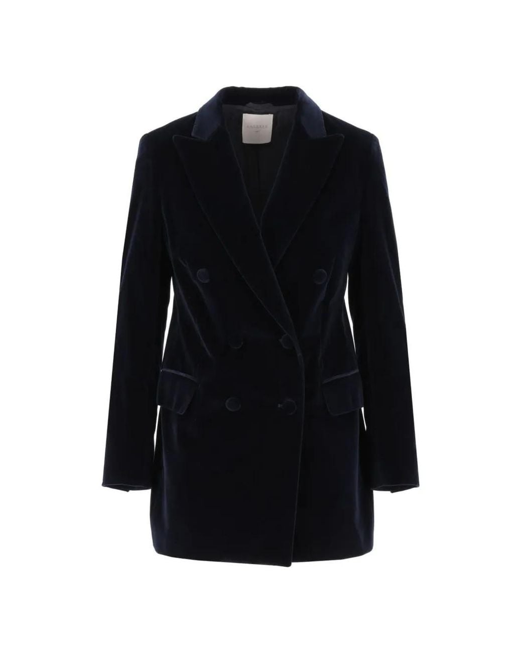 Latorre Black Double-Breasted Velvet Blazer