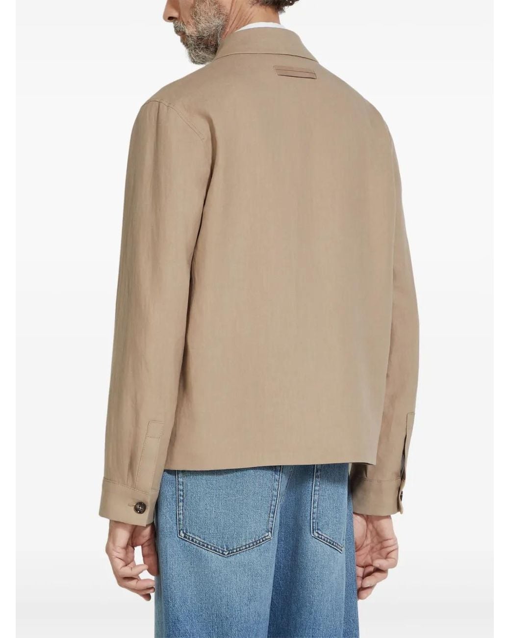 Zegna Natural Oasi Buttoned Jacket for men