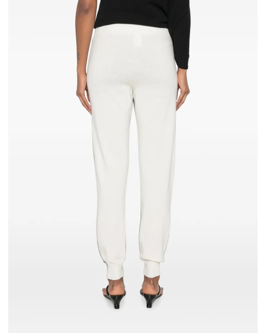 SERGIO MORETTI FIRENZE White Drawstring-Waist Track Pants