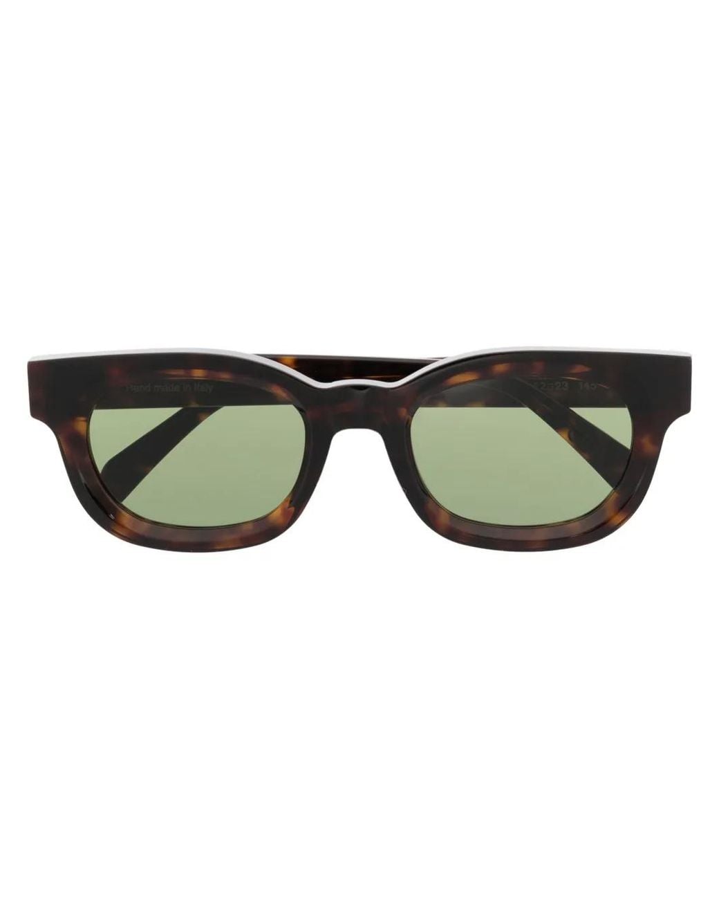 Retrosuperfuture Green Logo-Lettering Square-Frame Sunglasses
