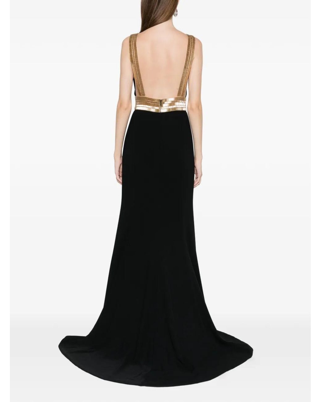 Costarellos Black Embellished Maxi Dress