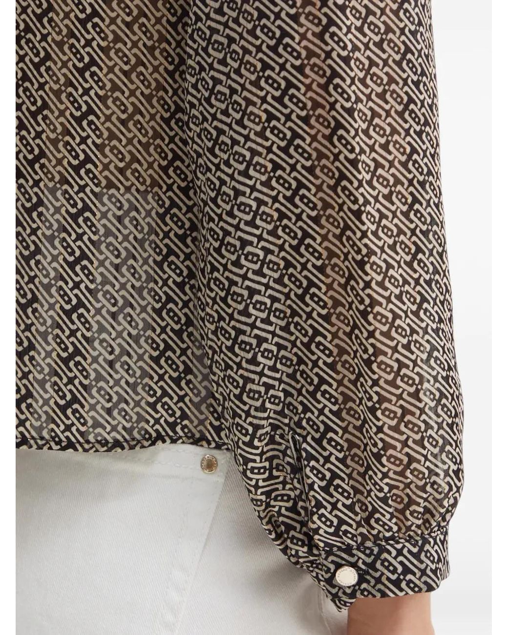 Morgan Gray Patterned Buttoned Shirt