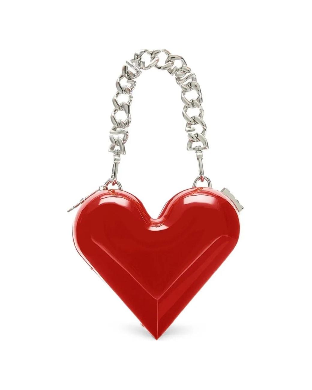 Gcds Red Heart Logo-Chain Tote Bag