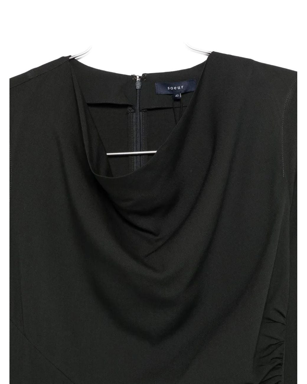Soeur Black Faustine Draped Dress