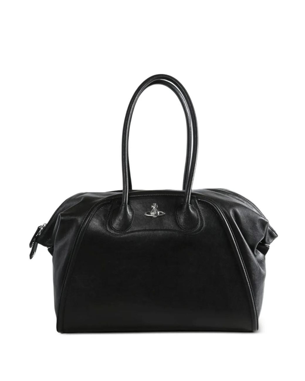 Vivienne Westwood Black Orb-Plaque Shoulder Bag