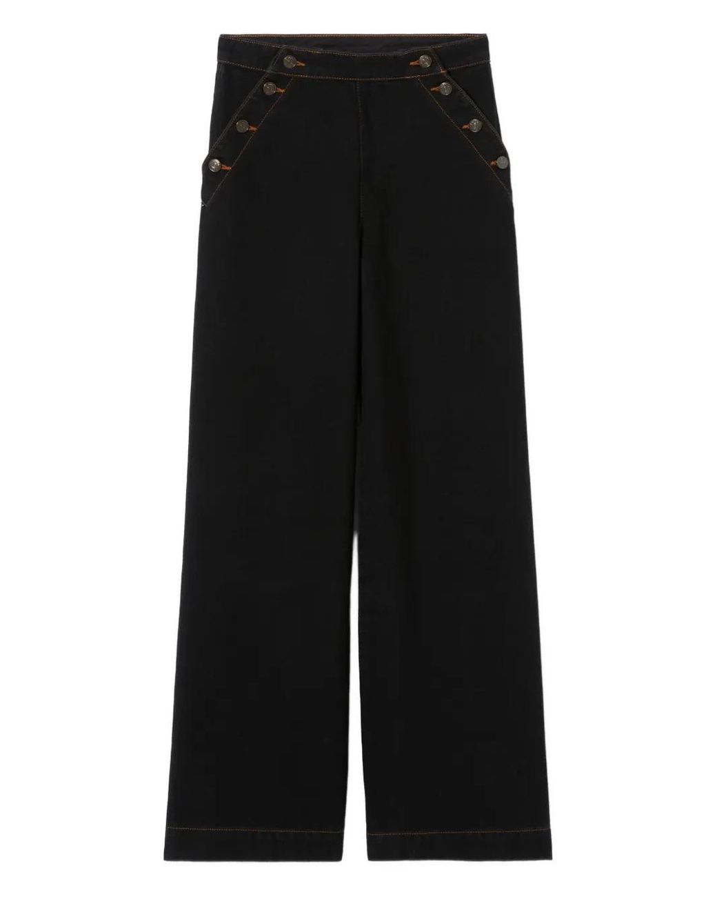 Claudie Pierlot Black Denim Sailor Jeans