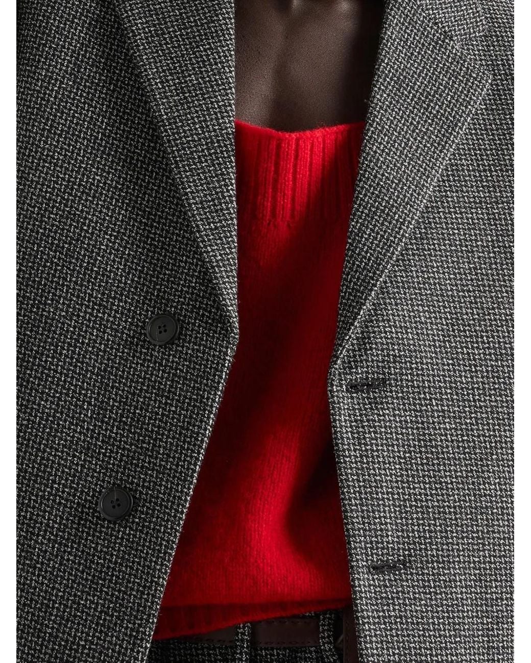 Prada Gray Veste En Laine À Simple Boutonnage for men