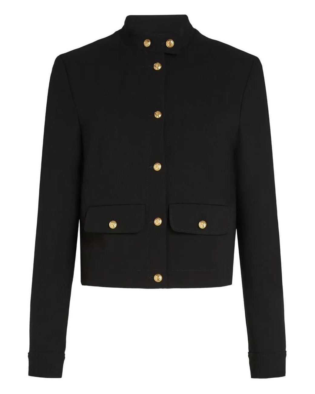 Karl Lagerfeld Black Mock-Neck Jacket