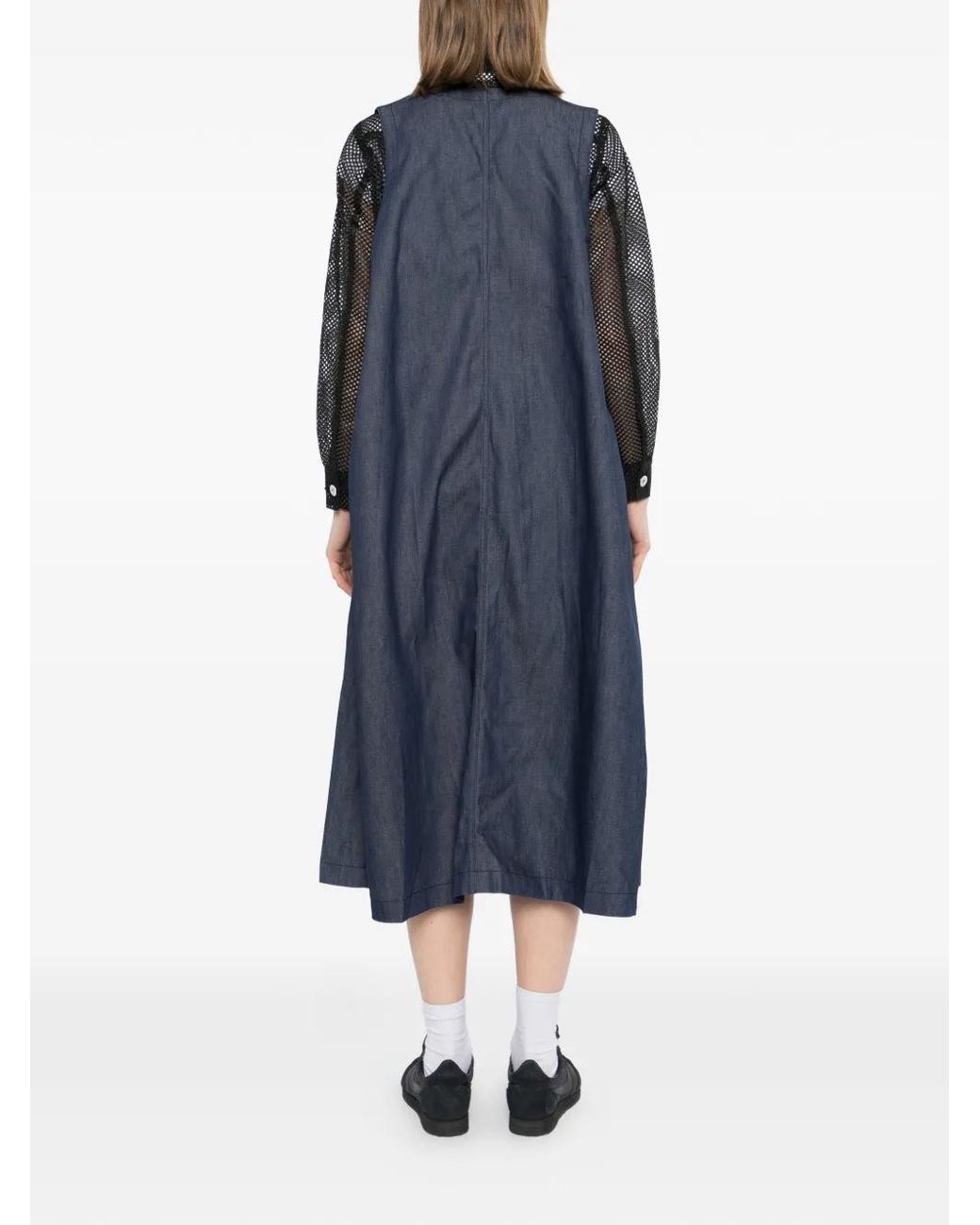 COMME DES GARÇON BLACK Blue Zip-Pocket Sleeveless Dress