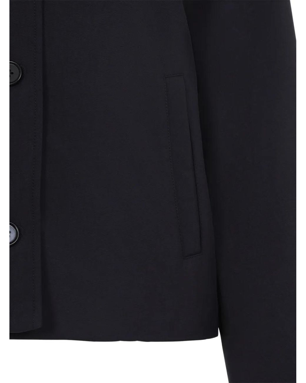 Jil Sander Blue Button-Up Collared Jacket