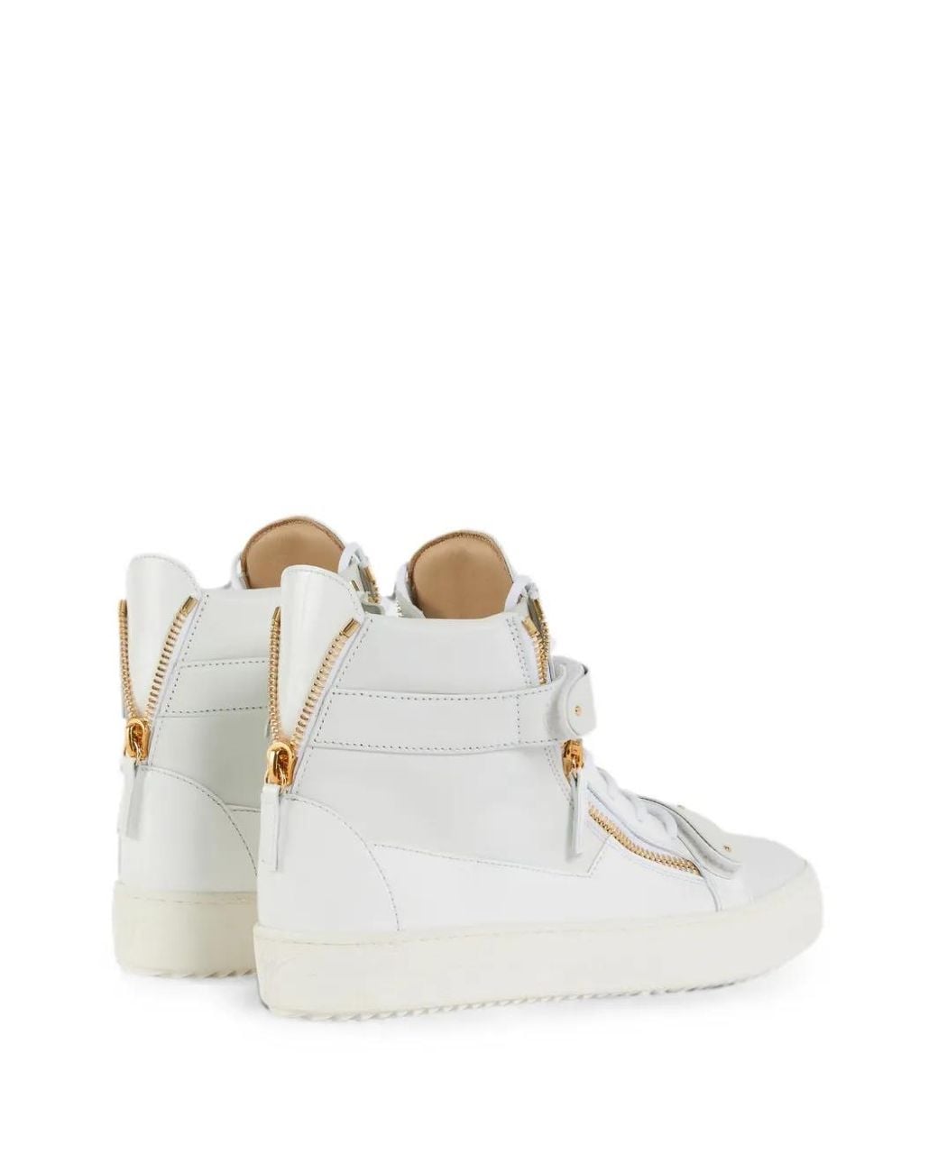 Giuseppe Zanotti White Coby Patent Leather Sneakers for men