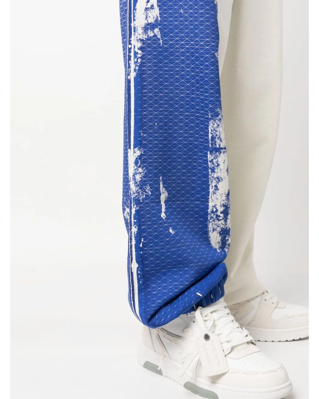A_COLD_WALL* Blue Brush Stroke-Print Track Pants for men