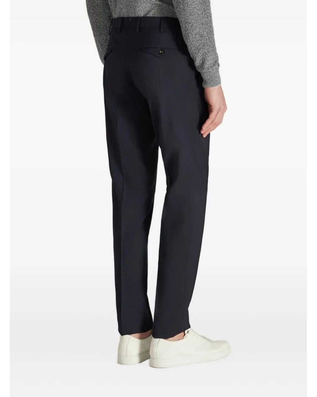 Incotex Blue Tailored Trousers for men