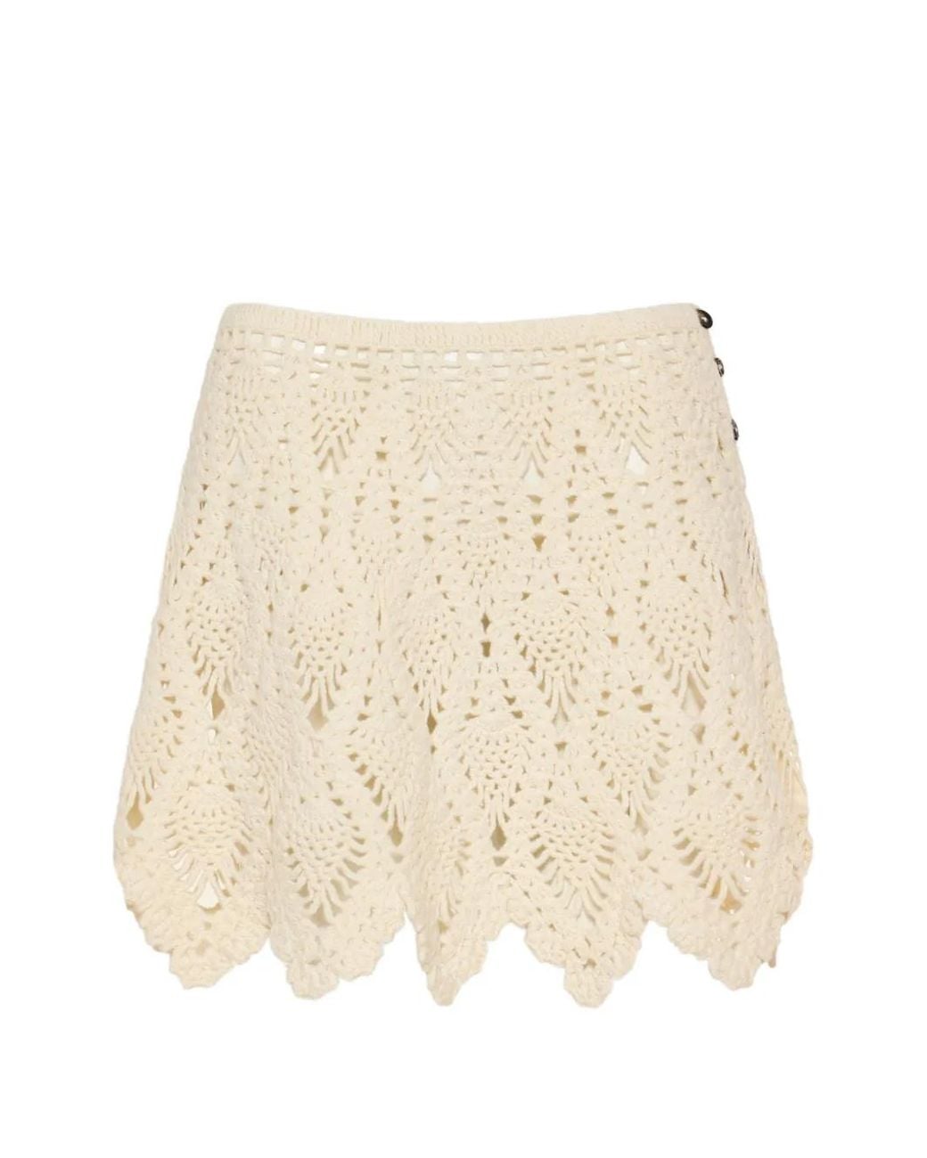 J.W. Anderson Natural Crochet Lace Mini Skirt