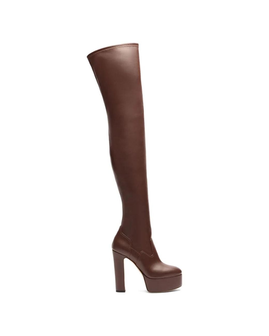 Casadei Brown Patty Over The Knee Boots