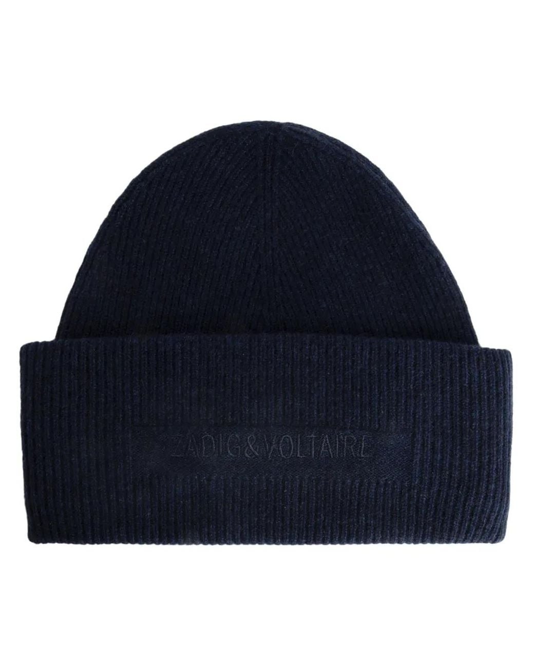 Zadig & Voltaire Blue Cashmere Beanie Hat