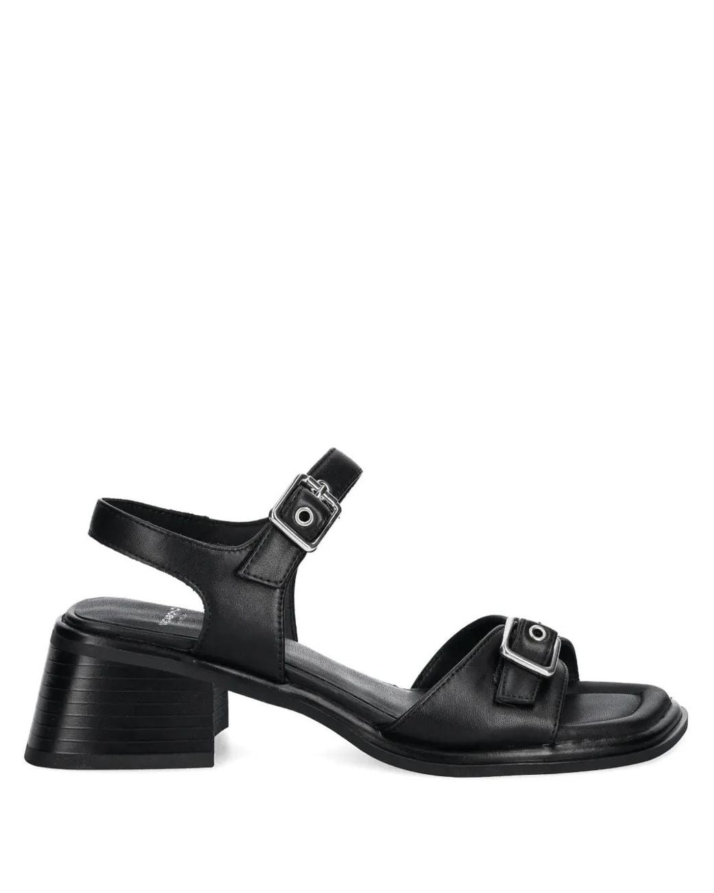 Vagabond Black 53Mm Ines Buckle-Detail Block-Heel Sandals