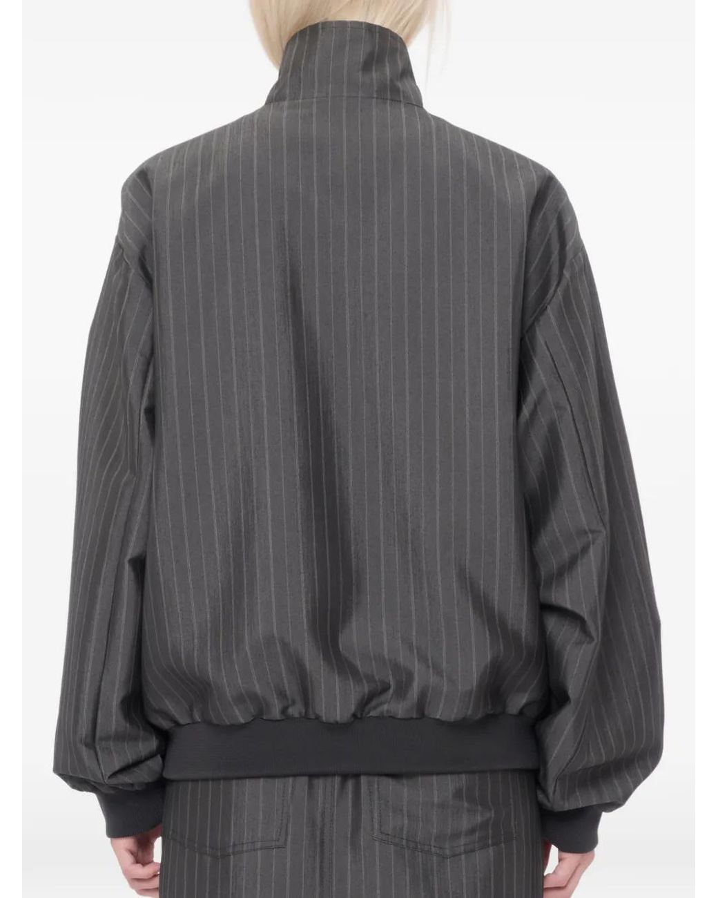 Magliano Gray X 247 Coach Tracksuit Pinstripe-Pattern Jacket