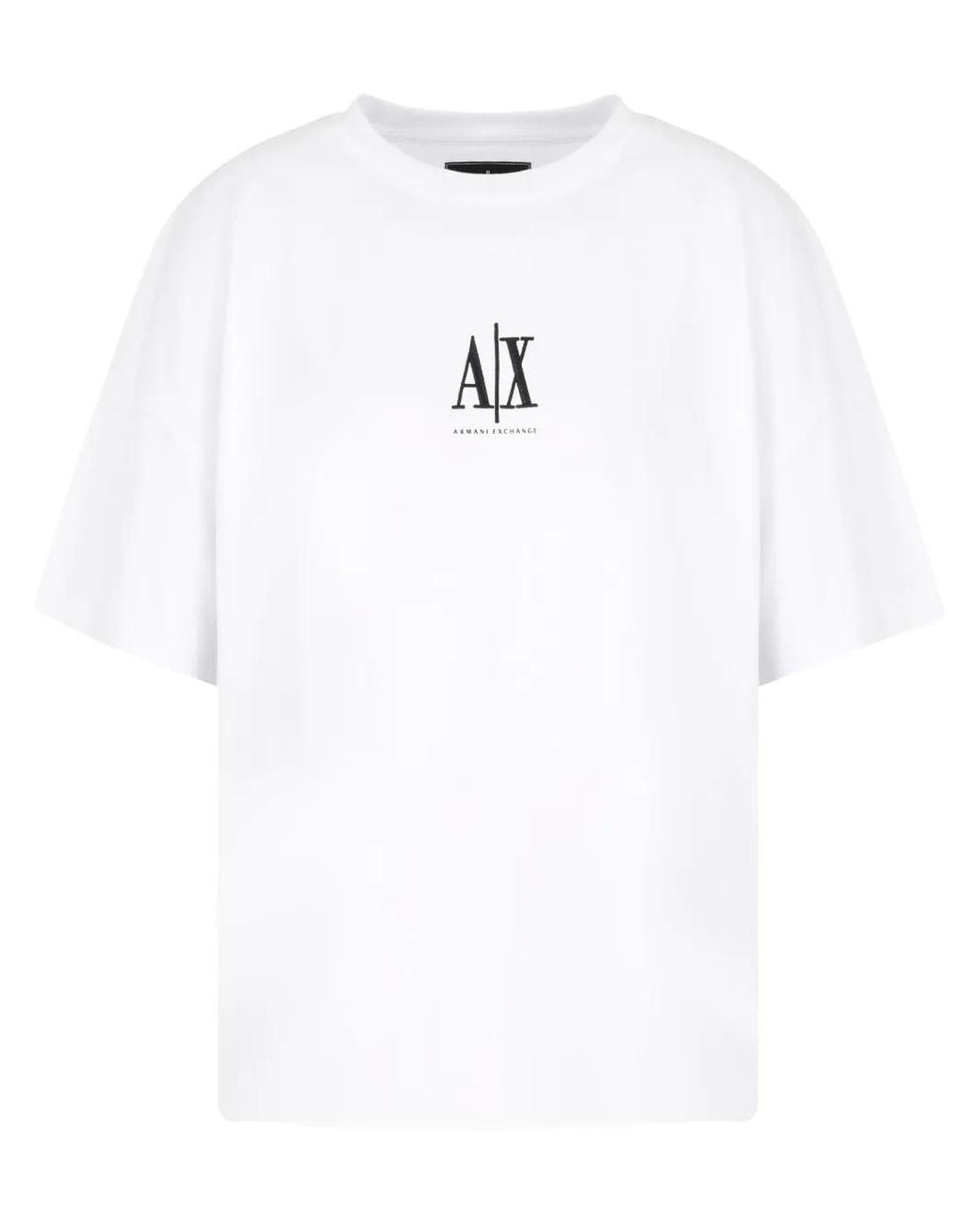 ARMANI EXCHANGE White Logo-Embroidered T-Shirt