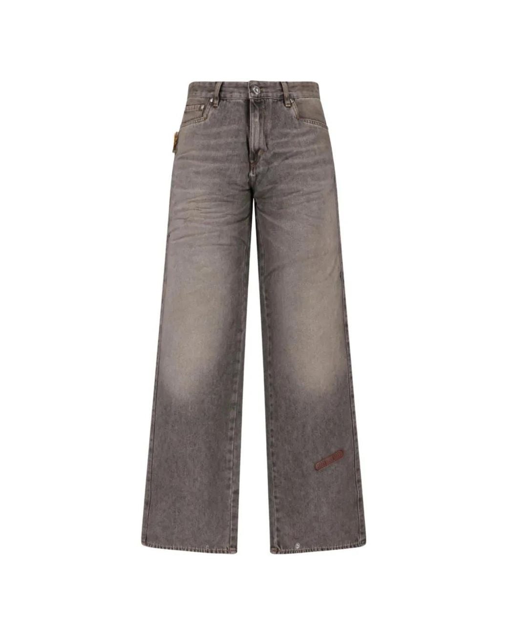 PDF Gray Rich Kid Wide-Leg Jeans for men