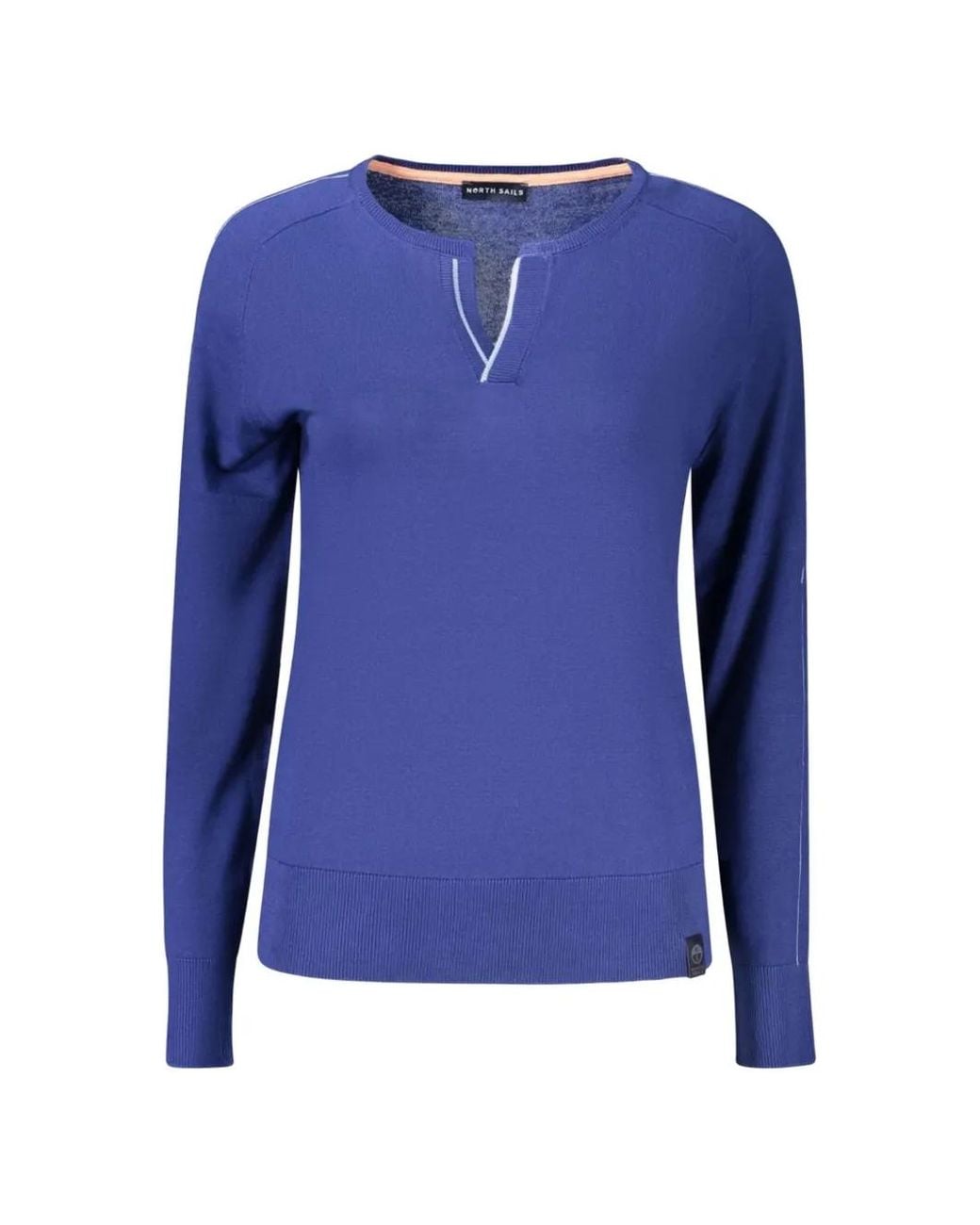 North Sails Blue Split-Neck Sweater