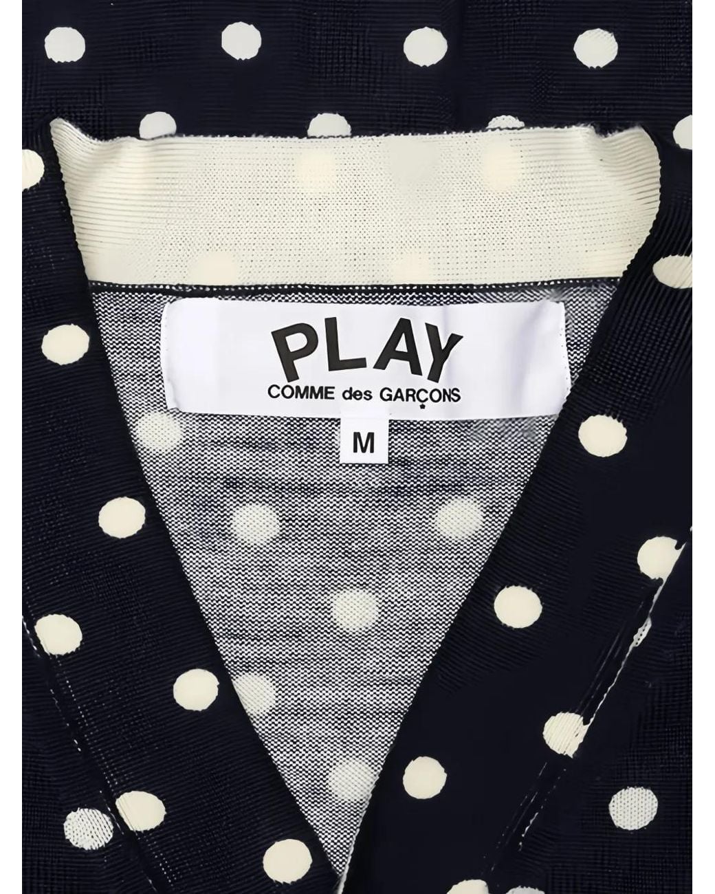 COMME DES GARÇONS PLAY Blue Polka Dot Cardigan for men