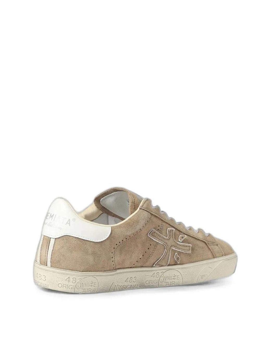 Premiata Natural Steven Logo-Patch Sneakers for men