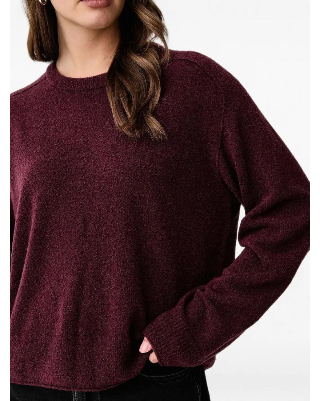 Marc O' Polo Red Bouclé-Knit Sweater