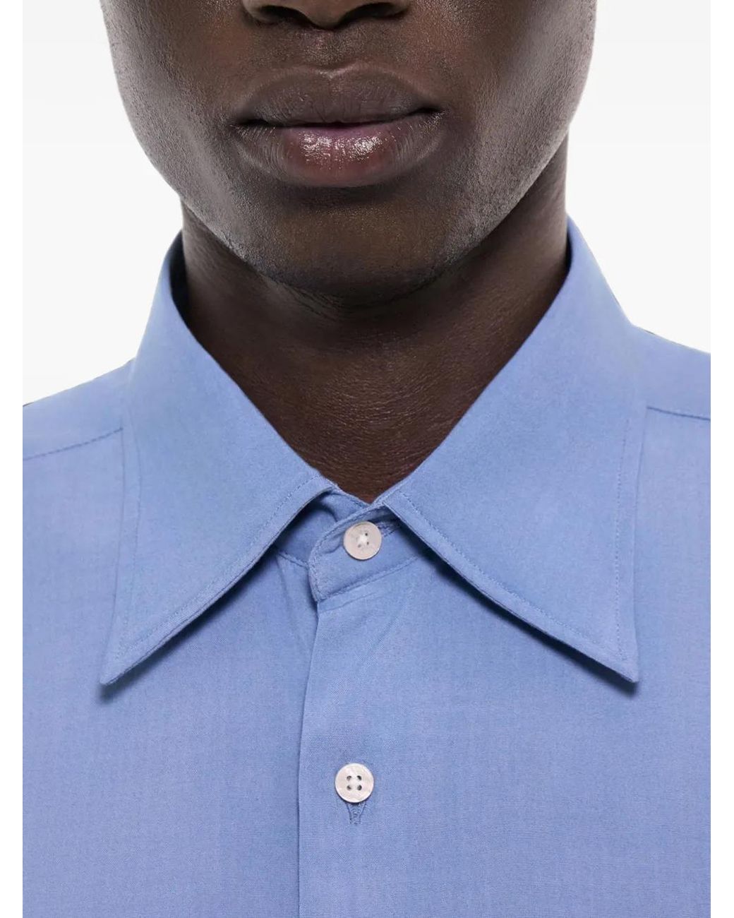 Fursac Blue Long-Sleeve Shirt for men
