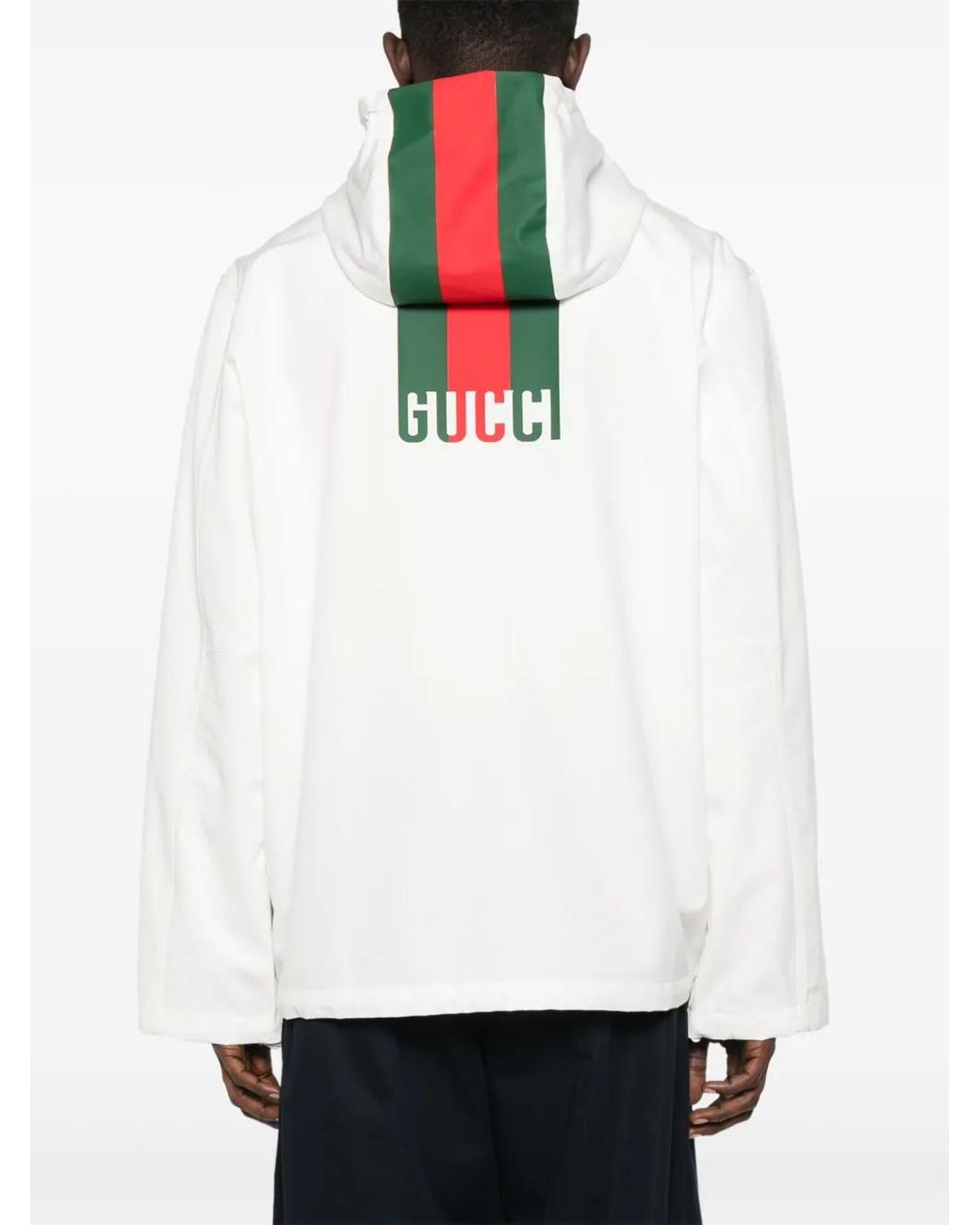 Chaqueta Ripstop Con Efecto Rasgado Gucci de hombre de color White