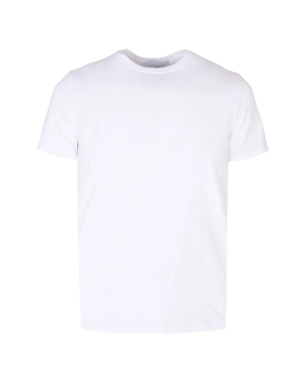 Gaelle Paris White Logo-Embroidered T-Shirt for men