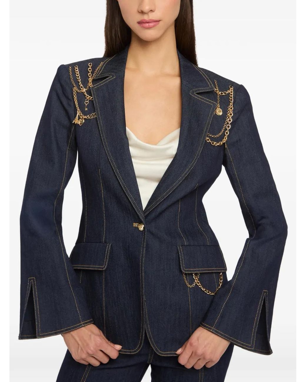 Cinq À Sept Blue Danicka Chain Blazer