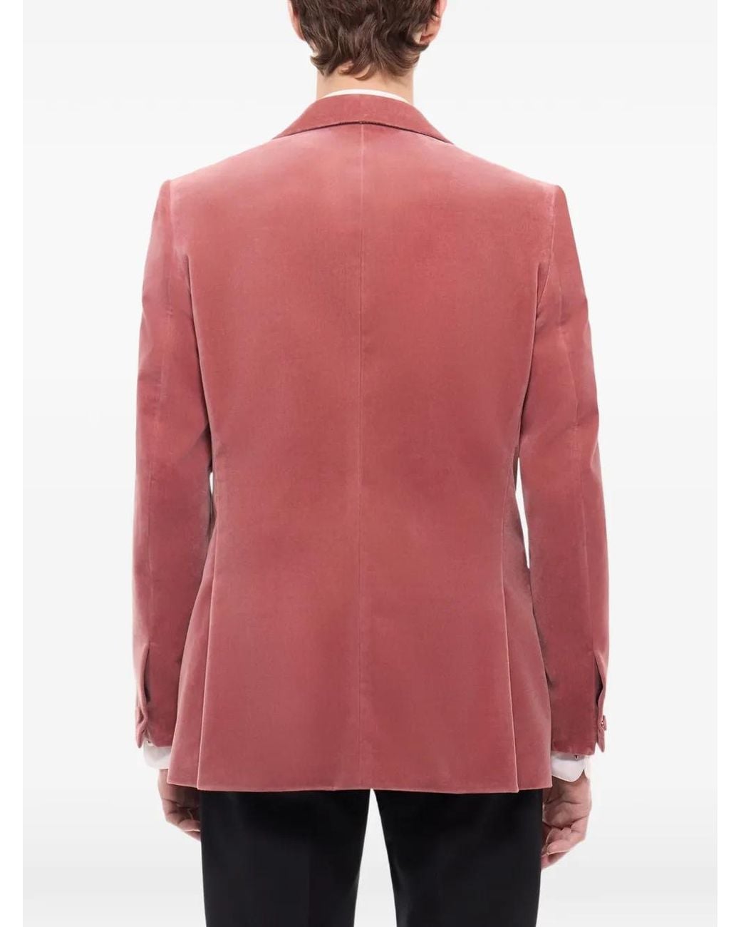 Fursac Pink Blazer En Velours À Col Châle for men