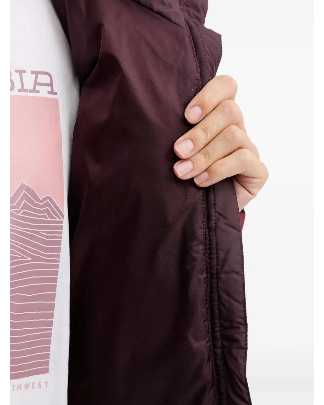 Columbia Red Puffect Ii Colorblock Padded Jacket
