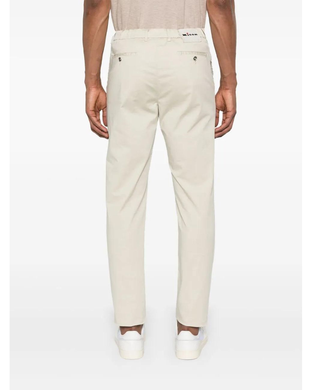 Kiton Chino Mit Logo-Patch in White für Herren