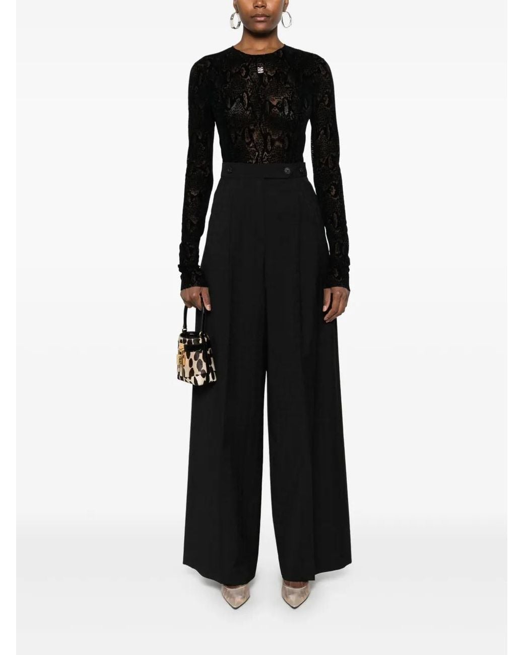 Givenchy Black Wide Trousers