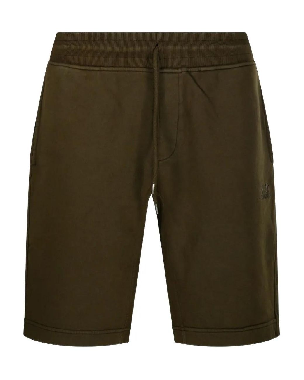 C P Company Green Elasticated-Waist Shorts for men