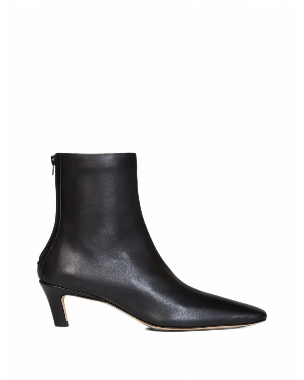 Totême Black Nappa Mid-Heel Boots