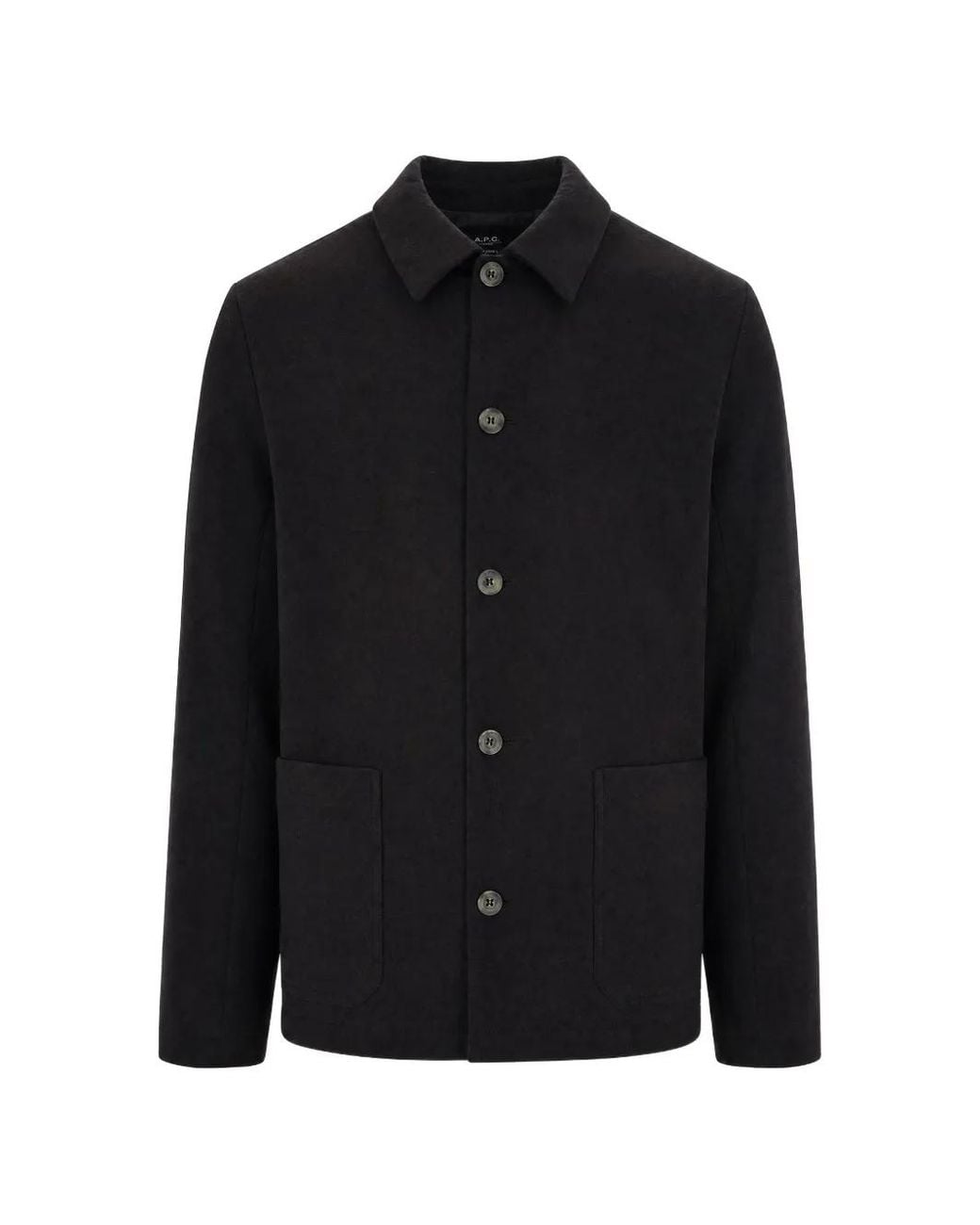 A.P.C. Black Simple Dark Wool Jacket for men