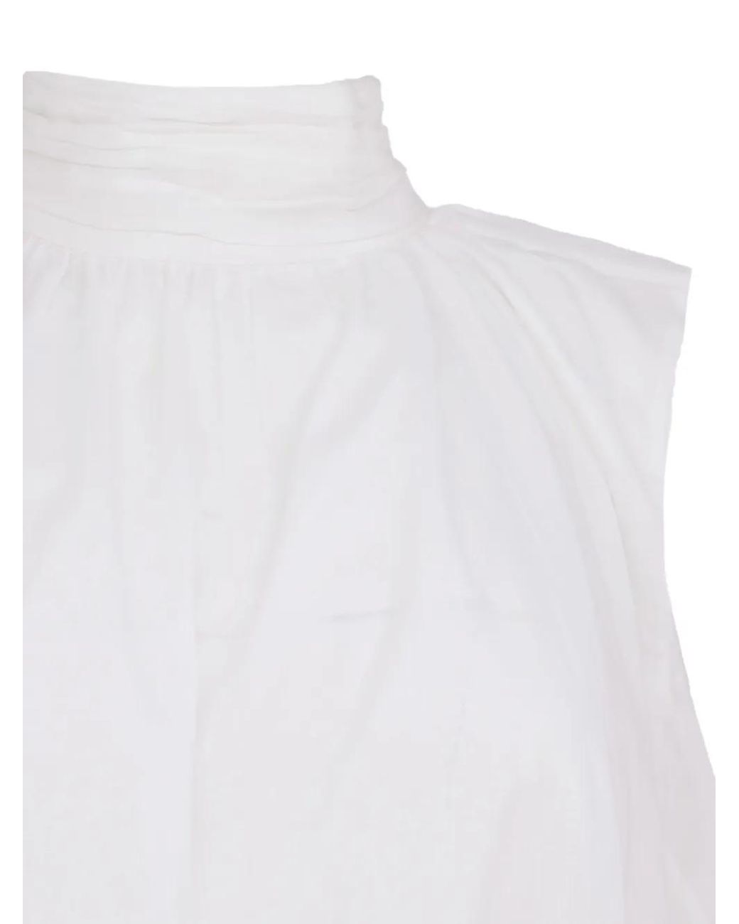 Azeeza White Imara High-Neck Blouse