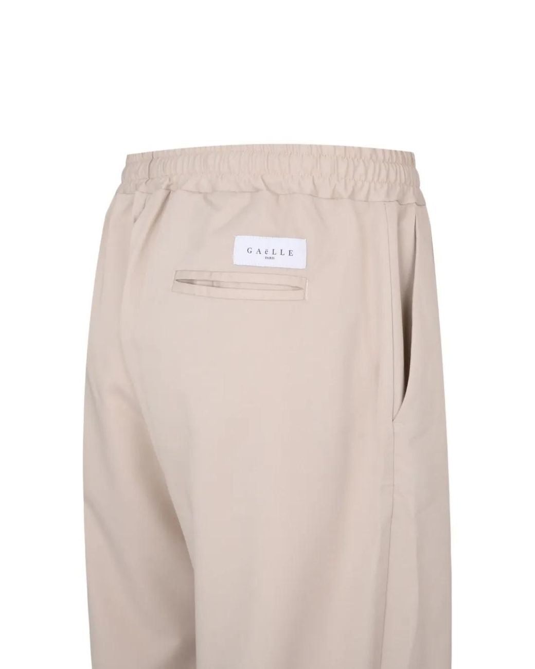 Gaelle Paris Natural Pleated Drawstring-Waist Trousers for men