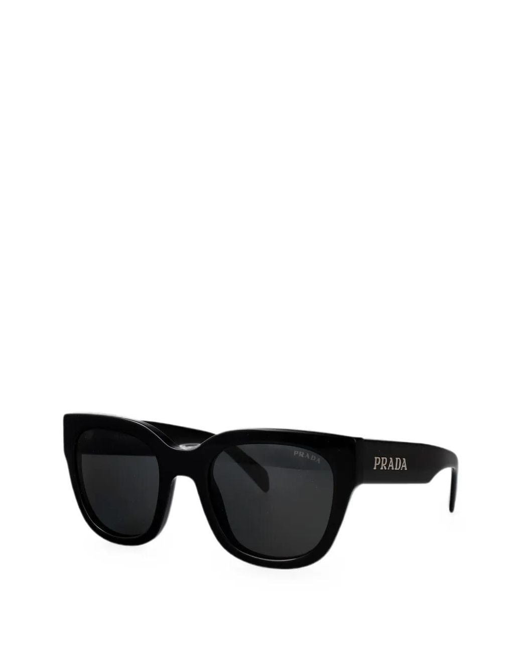 Prada Black Lunettes De Soleil À Plaque Logo