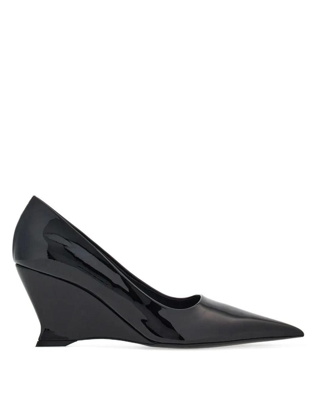 Ferragamo Black Ferragamo 70Mm Wedge-Heel Leather Pumps